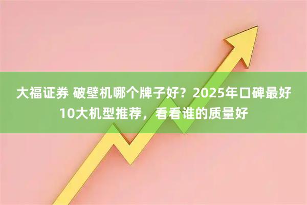 大福证券 破壁机哪个牌子好？2025年口碑最好10大机型推荐，看看谁的质量好